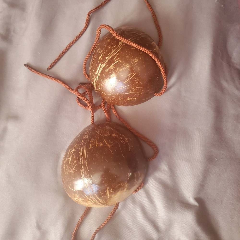 $5/25 Wooden coconut bra